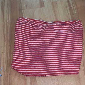 Xs red and white tube top